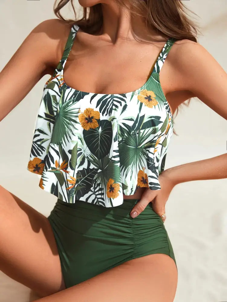 Biquíni Feminino De 2 Peças Com Top Cropped E Calcinha Betty Tankini Feminino