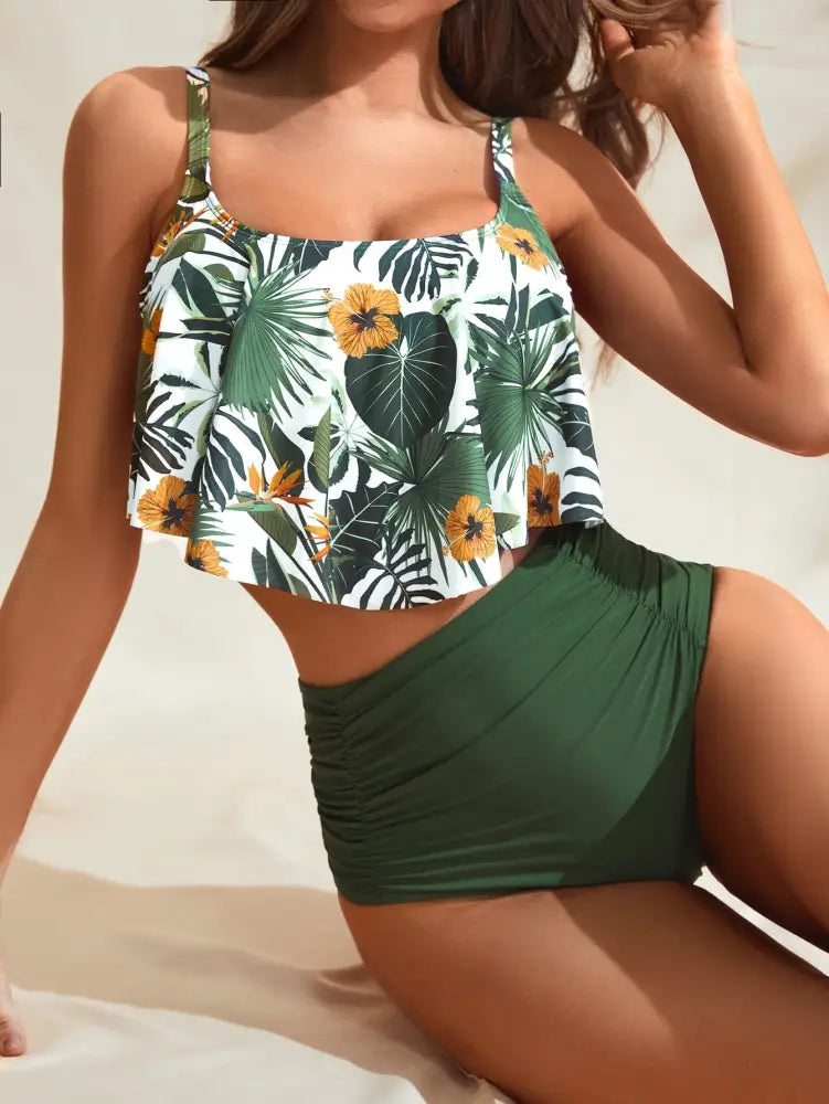 Biquíni Feminino De 2 Peças Com Top Cropped E Calcinha Betty Tankini Feminino