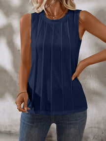 Blusa Casual Com Design Minimalista E Caimento Solto Isabel Azul Marinho / P (36-38) Femininos Tank