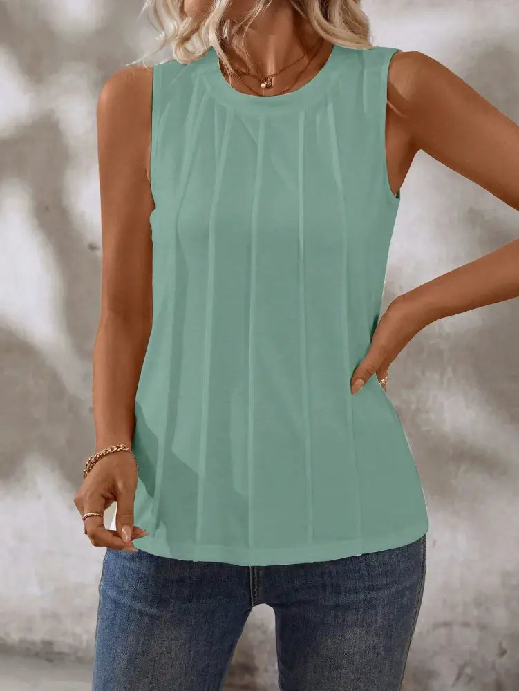 Blusa Casual Com Design Minimalista E Caimento Solto Isabel Verde Menta / P (36-38) Femininos Tank