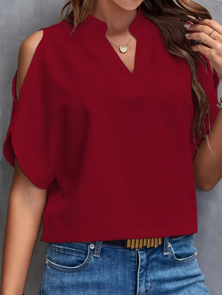 Blusa Casual Com Design Minimalista E Caimento Solto Kira Camisa Feminina