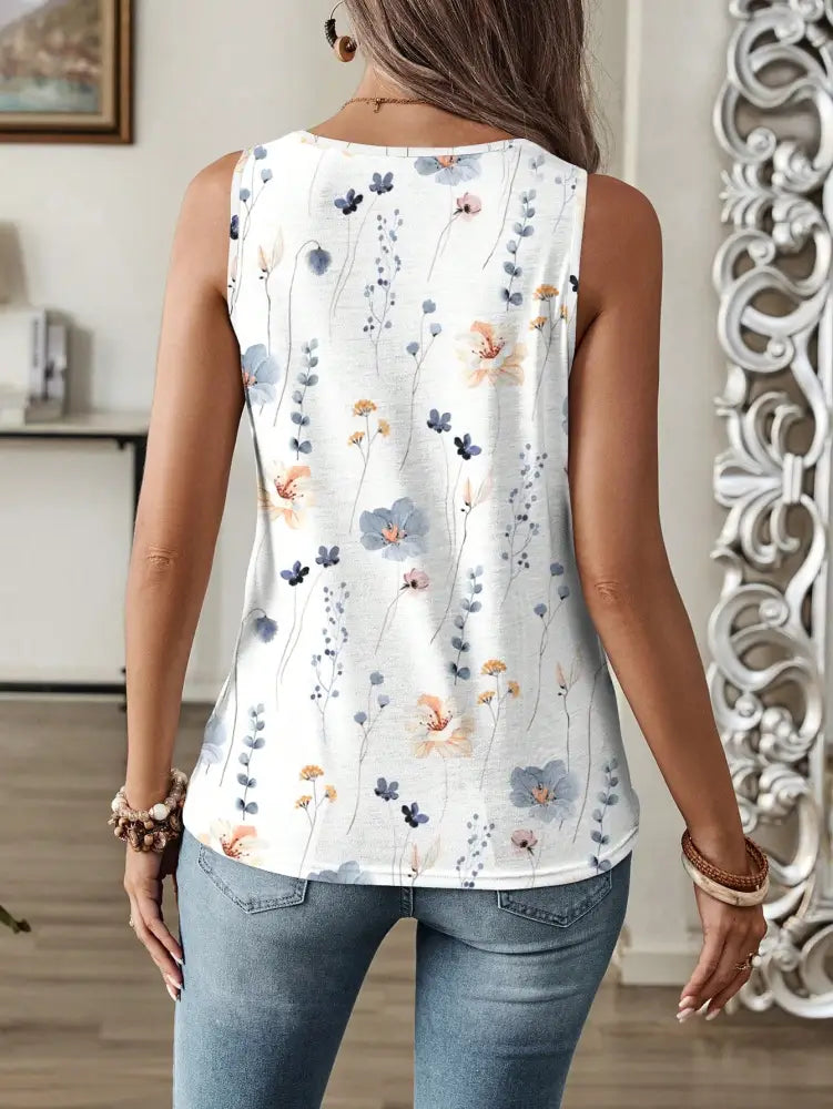 Blusa Casual Delicada Com Detalhes Românticos E Tecido Leve Lena Femininos Tank Tops & Camis