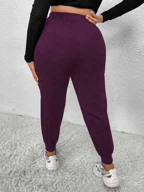 Calça Jogger Feminina Com Bolsos E Cintura Alta Miranda. Plus Size