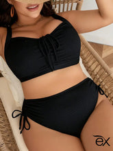 Conjunto de Bikini  com Cintura Alta e Amarração Frontal, Anastasia. Plus Size