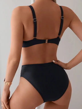 Conjunto De Bikini Com Pregas E Corte Alto Jayla Biquíni Feminino