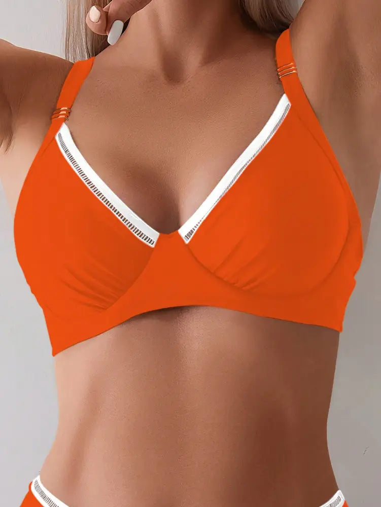 Conjunto De Bikini Com Pregas E Corte Alto Jayla Biquíni Feminino