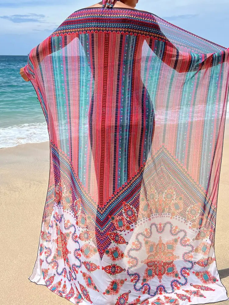 Conjunto De Biquíni Estampado Com Faixa Cruzada Para Praia Verão Penelope Feminino