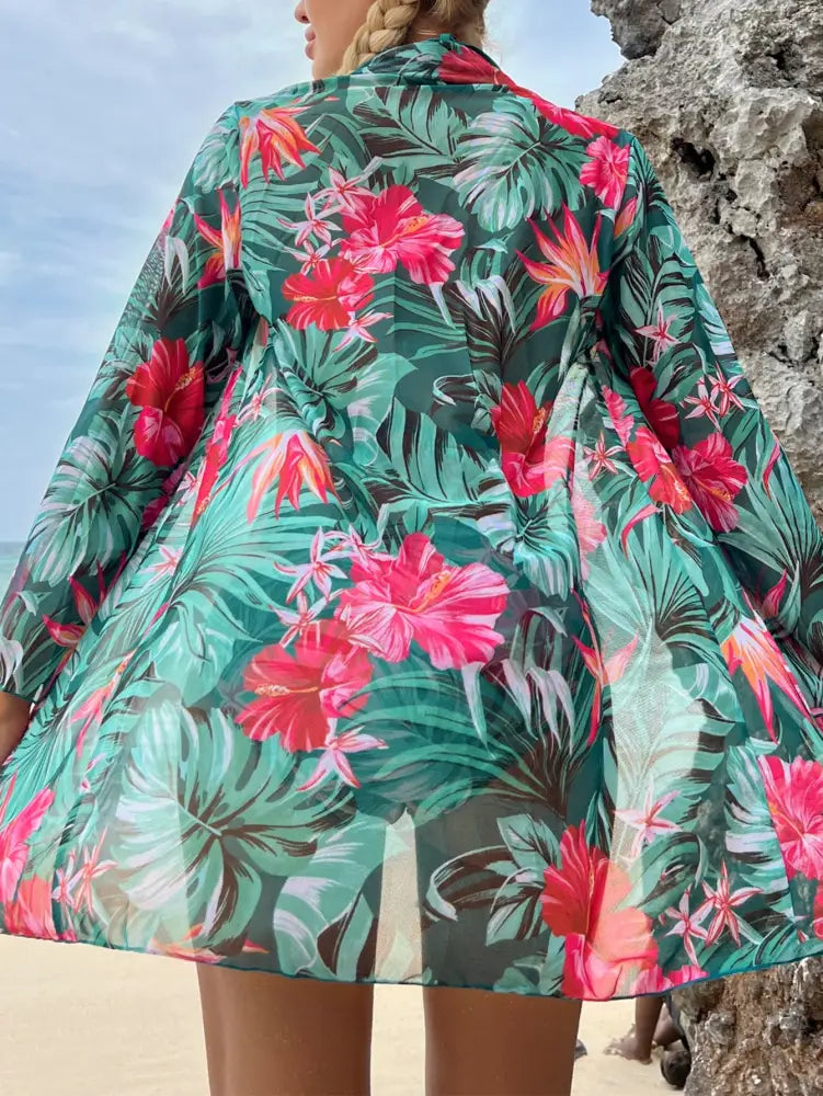 Conjunto De Maiô Bikini Com Estampa Tropical Para Férias E Praia Sophie Biquíni Feminino